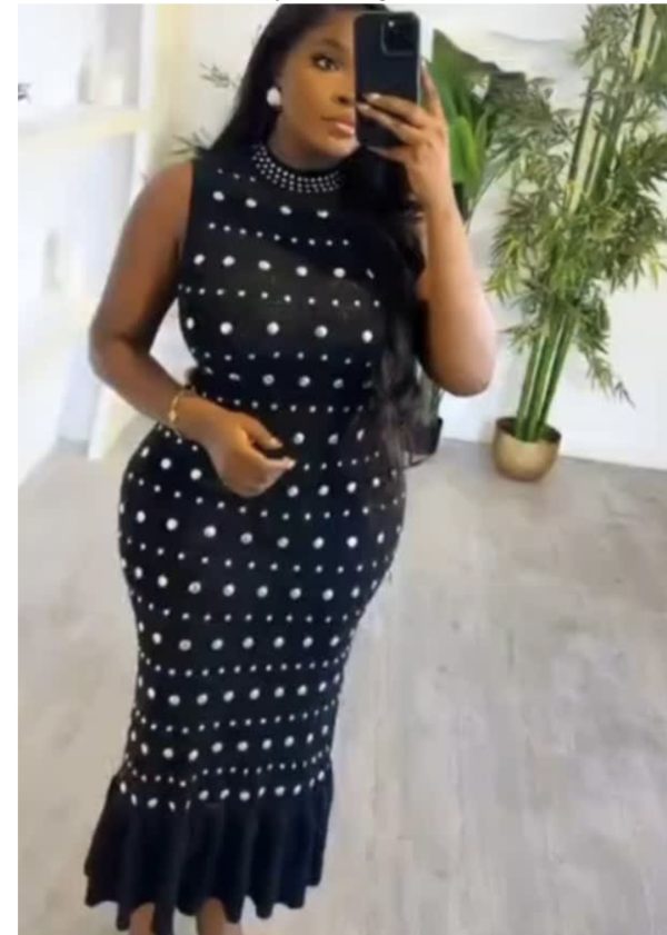‘Studded bodycon dress