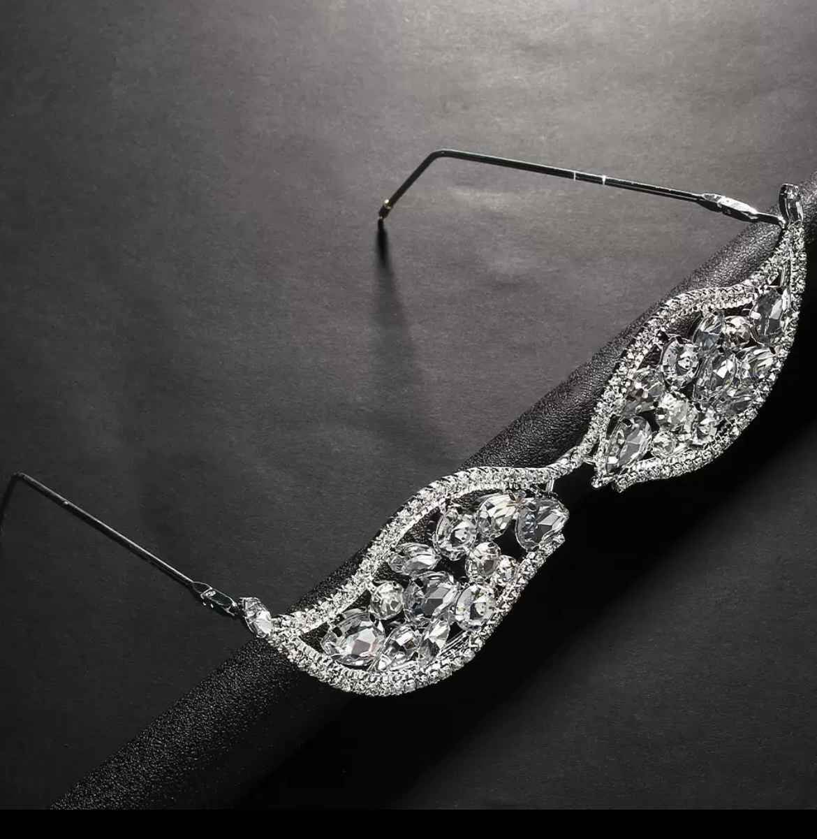 Crystal Cat-Eye Statement Sunglasses - Image 2